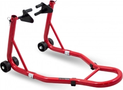 Motocyklový predný stojan 250 kg červený oceľový, nastaviteľný