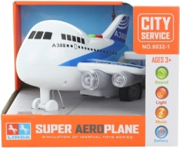 Veľké batériové lietadlo so svetlom a zvukom