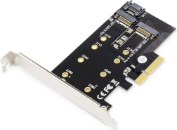 PCIe adaptér na M.2 NGFF/NVMe SSD pre SATA a NVME