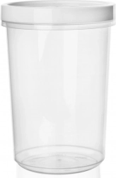 Okrúhly potravinový kontajner s tesnením, skrutkovacie viečko 1,6 l