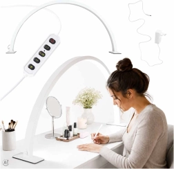 Bez tieňová kozmetická LED stolová lampa na manikúru – oblúk, biela