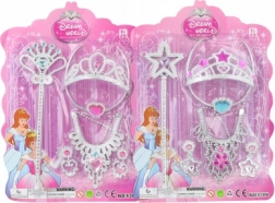 Princeznovská sada korunka a žezlo s náhrdelníkom a náušnicami