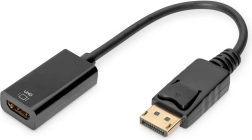 Aktívny adaptér DisplayPort na HDMI, 0,2 m, 4K UHD, čierny