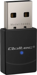 Qoltec bezdrôtový mini adaptér Wi‑Fi 6 s Bluetooth 5.4, USB