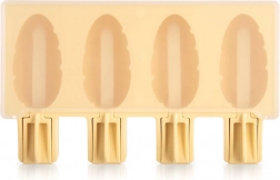 Silikónová forma na nanuky s viečkom žltá