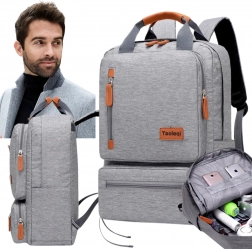 Študentský školský batoh svetlo šedý