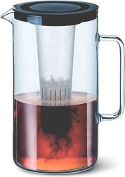 Sklenený džbán 2,5 l s vložkou na ľad, mix farieb