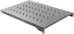 Polica do 19" skrine 1U, 1000 mm, 483 × 750 mm, čierna