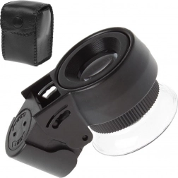 Vreckový šperkársky lupa 45x s LED a UV osvetlením