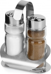Soľnička a korenička so stojanom, 3-dielna sada ORION