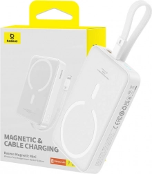 Magnetická powerbanka BASEUS Magnetic Mini 10000 mAh s MagSafe a rýchlym nabíjaním 20 W (biela)