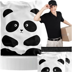 Fóliové poštové obálky panda 255 × 370 mm, 50 ks