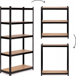 Kovový regál s 5 policami pre garáž a pivnicu