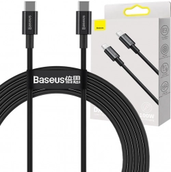 Kábel BASEUS Superior USB‑C na USB‑C 100 W, 2 m, čierny