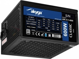 Akyga AK-C1-600 zdroj ATX 600 W Classic s certifikáciou 80 PLUS