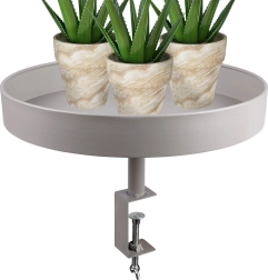 Kovový sivý kvetináč na parapet 36 cm