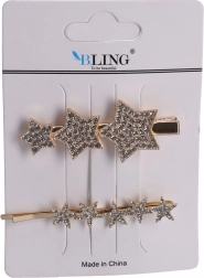 Sponky do vlasov, sponky do vlasov BLING 2 ks - zlaté, typ I