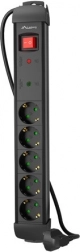 Prepäťová ochrana Lanberg s 5 zásuvkami a 3m káblom
