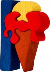 Fauna abeceda – písmeno I zmrzlina drevené vkladačky