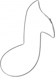 Nerezové vykrajovátko na sušienky nota 7 cm