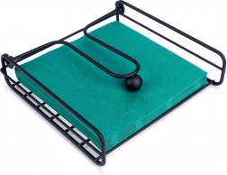 Kovový stojan na servítky s prítlačným ramenom 19 × 19,5 cm – čierny