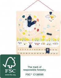 Didaktický kalendár s hodinami SMALL FOOT
