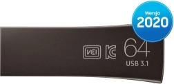 Flash disk Samsung Bar Plus USB 3.1 64 GB titánovo sivý