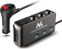 Rozdeľovací adaptér do auta s funkciou rýchleho nabíjania