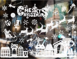 Vianočné samolepky na okno – zimné motívy