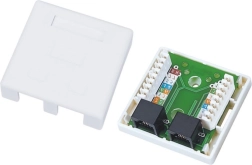 Nástenná zásuvka UTP kat. 6, 2x RJ45