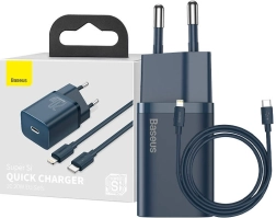 Baseus Super Si rýchlonabíjačka 20 W s USB‑C + kábel USB‑C – Lightning 1 m (modrá)