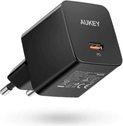 Čierna Mini Nabíjačka Aukey s USB-C 20W Power Delivery