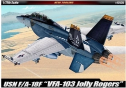 Plastikový model lietadla F/A‑18F USN VF‑103 JOLLY ROGERS 1:72