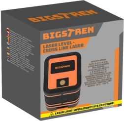 Krížový laser BIGSTREN so zeleným lúčom a puzdrom