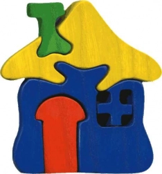 Fauna drevené vkladačky malý domček