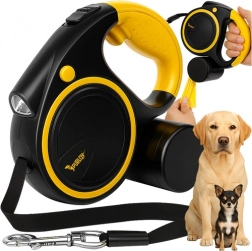 Automatické vodítko pre psy s LED svietidlom 5 m Purlov