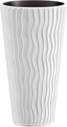 Kvetináč Prosperplast Sandy Slim biely 30 cm