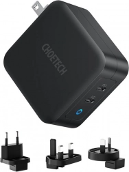 choetech 100w gan duálny usb‑c pd sieťový adaptér