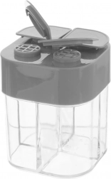 Dóza na korenie so 4 priehradkami a samolepkami ORION