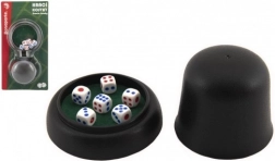 Herné kocky TEDDIES 6 ks s kalíškom