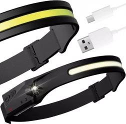 Čelovka LED USB TRIZAND s COB a XPE, 350 lm, senzor pohybu