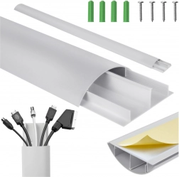 Sada krycích líšt pre káble strieborná hliníková