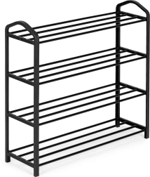 Kovový botník so štyrmi policami