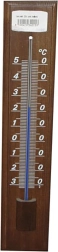 Vonkajší teplomer drevený morený 32 cm