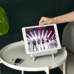 Krabica na papierové vreckovky s držiakom na telefón retro TV – Sivá