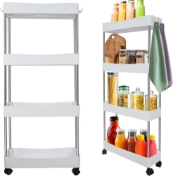 Mobilná kuchynská a kúpeľňová polica na kolieskach RUHHY