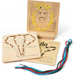 Bigjigs Toys prevliekanie podľa čísel – divoké zvieratá