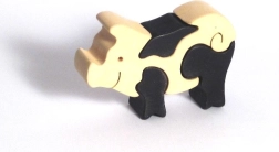 Fauna drevené vkladacie puzzle malé prasiatko