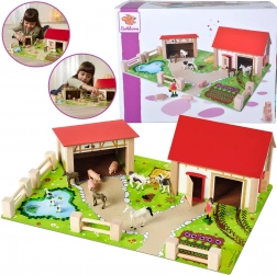 Eichhorn veľká drevená farma s figúrkami, 25 dielov