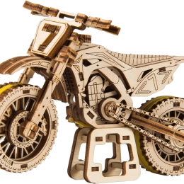 Drevené 3D puzzle motorka MotoCross WOODEN CITY (88 dielov)